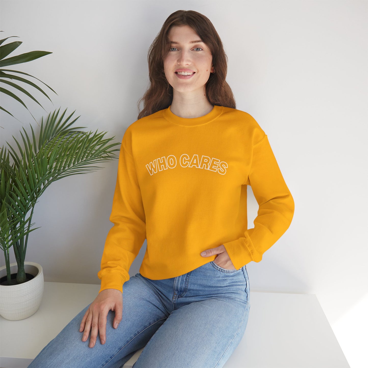 Who Cares Crewneck Sweatshirt