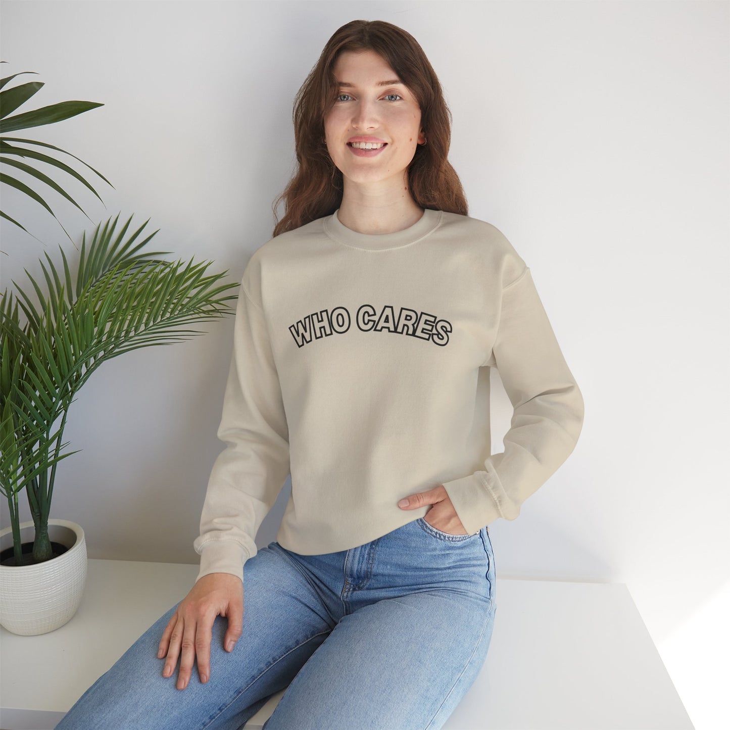 Who Cares Crewneck Sweatshirt