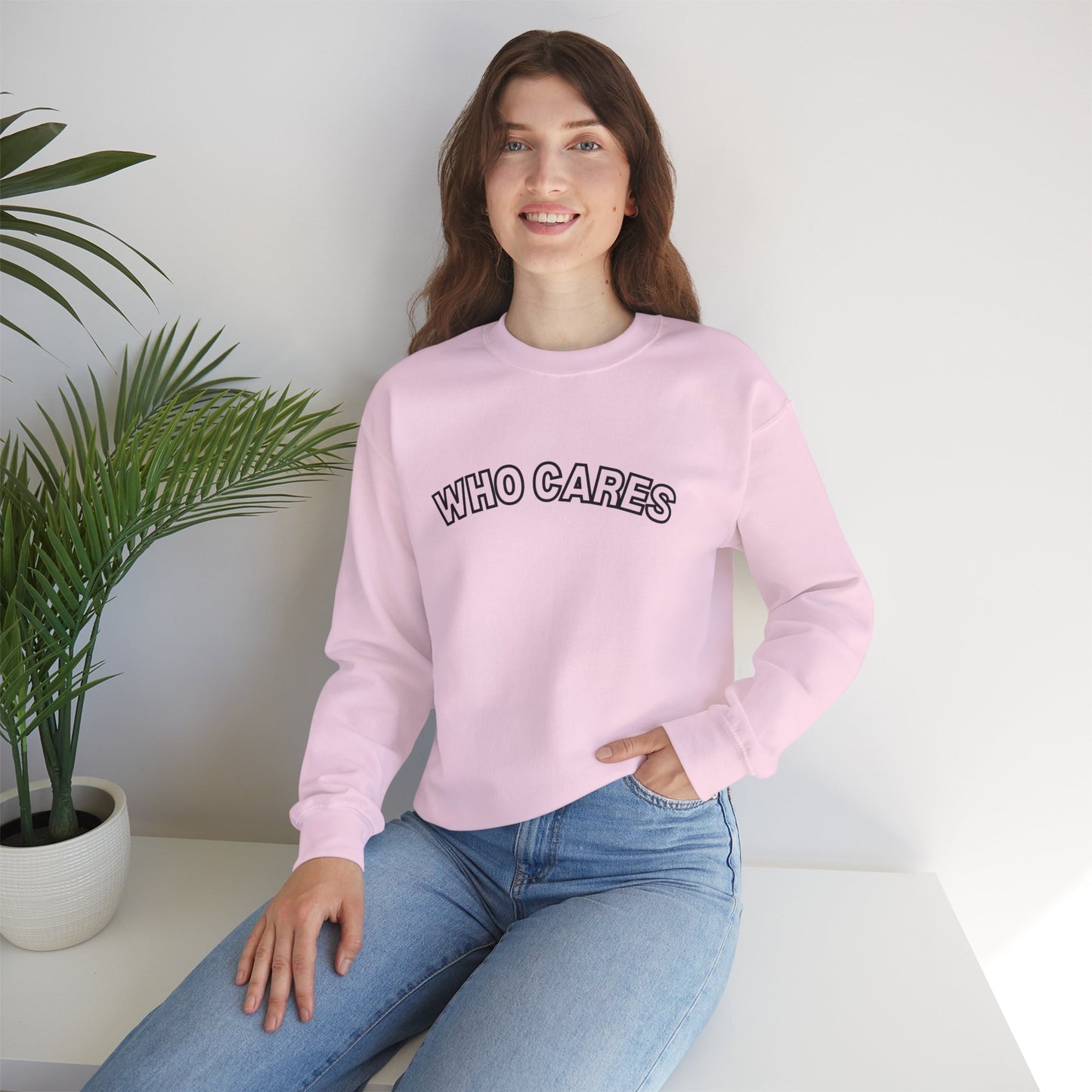Who Cares Crewneck Sweatshirt