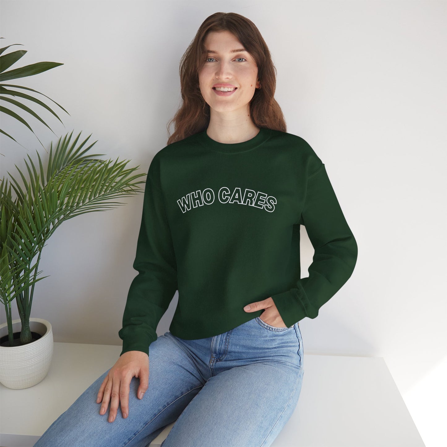 Who Cares Crewneck Sweatshirt