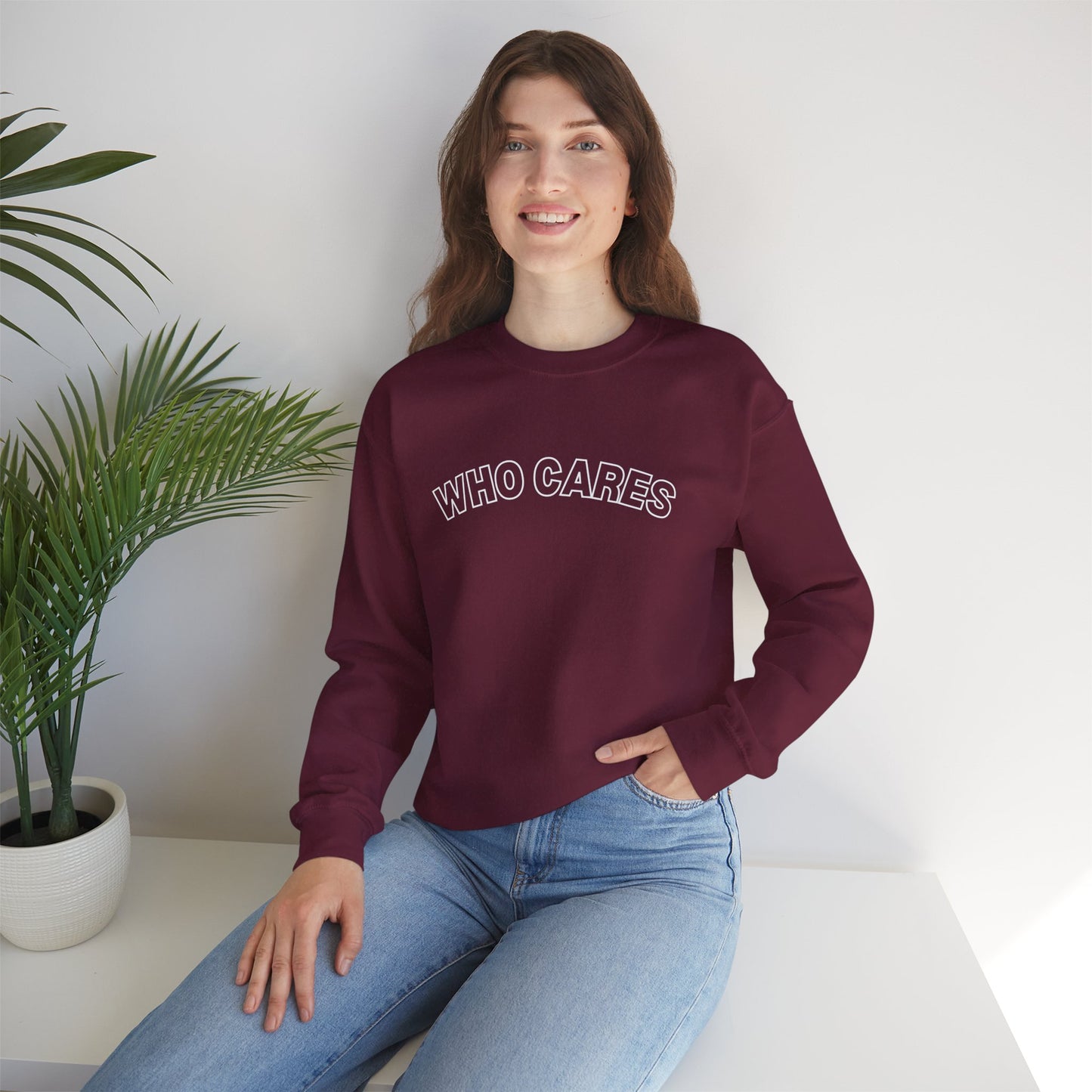 Who Cares Crewneck Sweatshirt