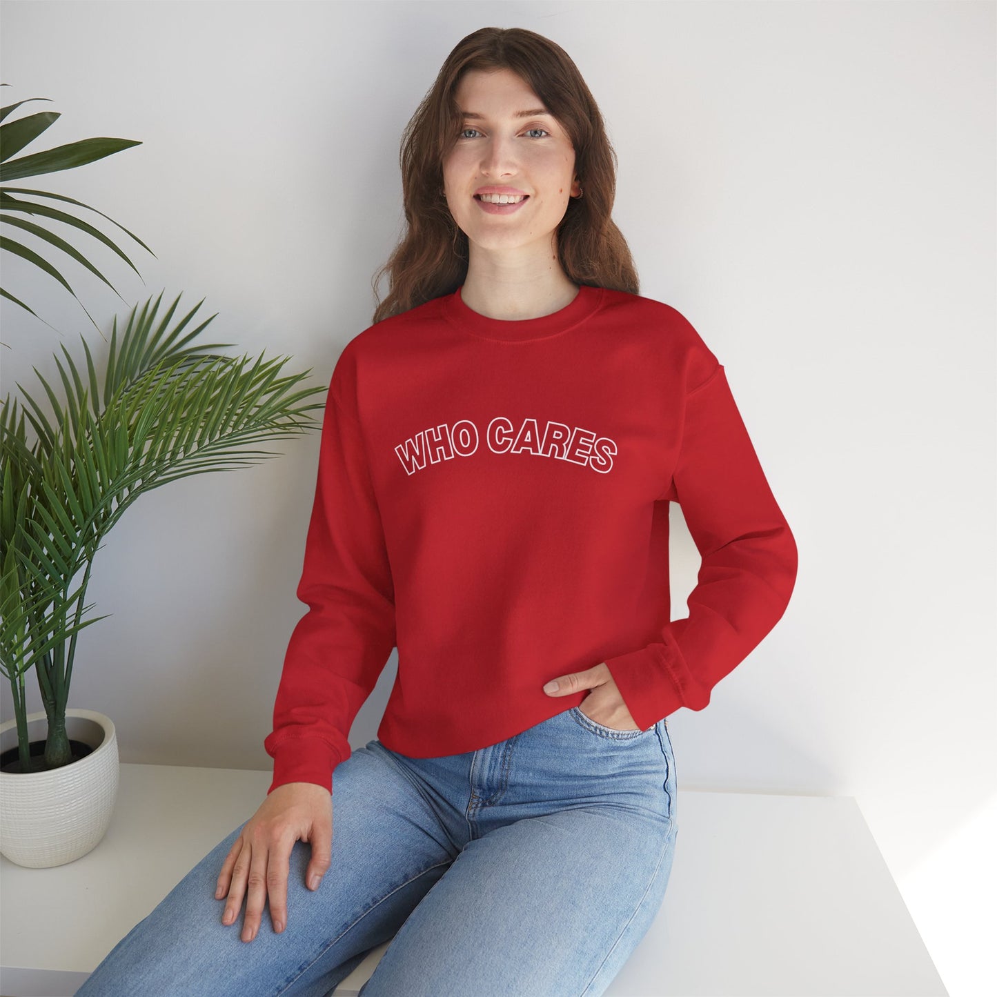 Who Cares Crewneck Sweatshirt