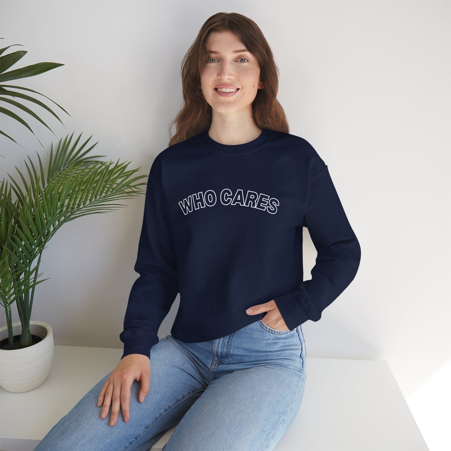 Who Cares Crewneck Sweatshirt